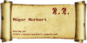 Mógor Norbert névjegykártya