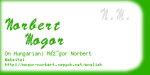 norbert mogor business card